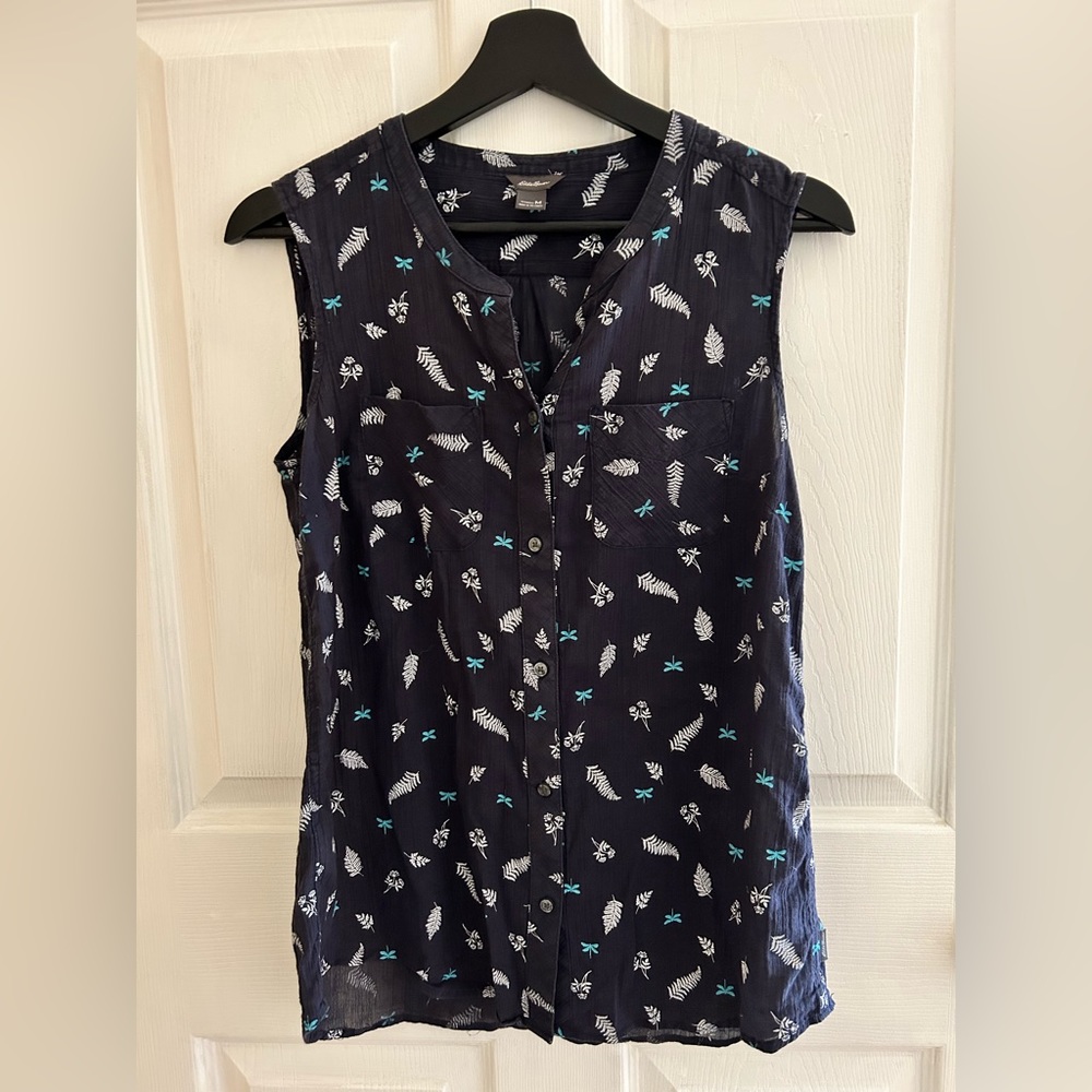 Eddie Bauer Blue Tank Top Size Medium
